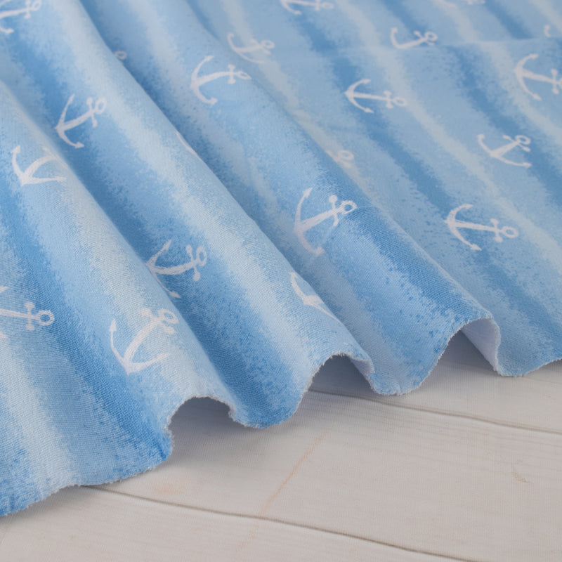 Printed French Terry - IMA-GINE F22 - Anchor - Blue