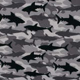 Printed French Terry - IMA-GINE F22 - Shark - Grey