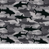 Printed French Terry - IMA-GINE F22 - Shark - Grey