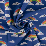 Tricot à  bouclettes imprimé - IMA-GINE F22 - Arc en ciel - Marine