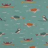 Printed French Terry - IMA-GINE F22 - Turtles - Green