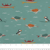 Printed French Terry - IMA-GINE F22 - Turtles - Green