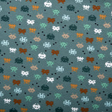 ORGANIC Cotton Lycra Printed Knit - Video game - Teal