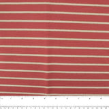 Printed Sweatshirt Fleece - FANTASMIC - Stripes - Red