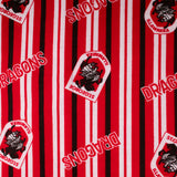 Chelsea Flannelette Print - Dragons - Red