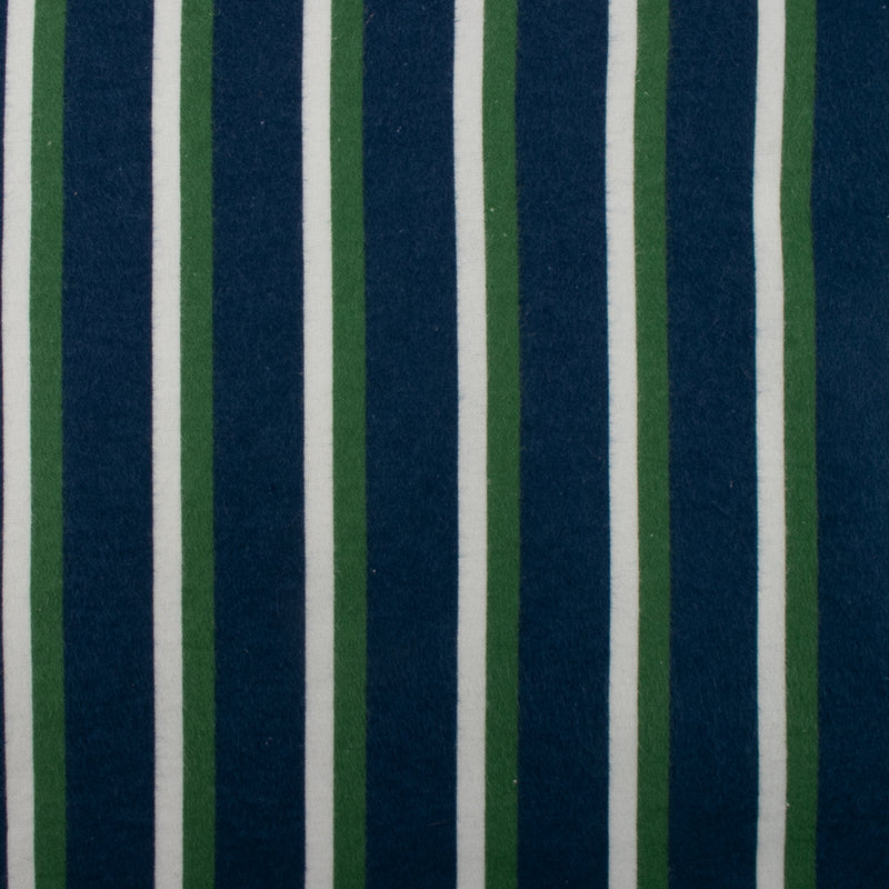 CHELSEA Flannelette Print - Stripes - Midnight / Green