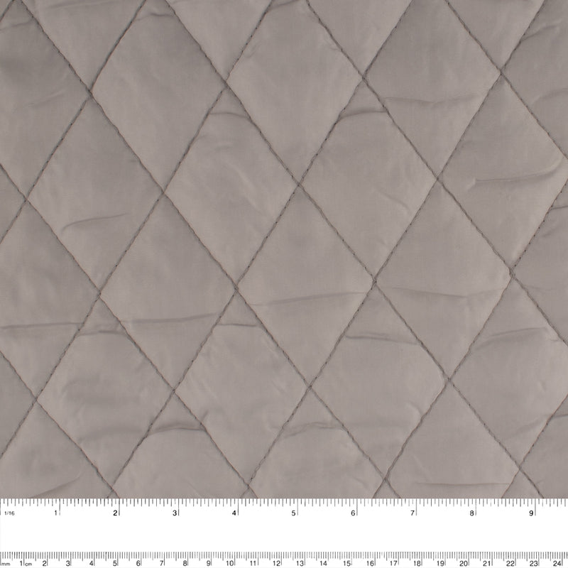 Quilted Polyester Lining - Silver