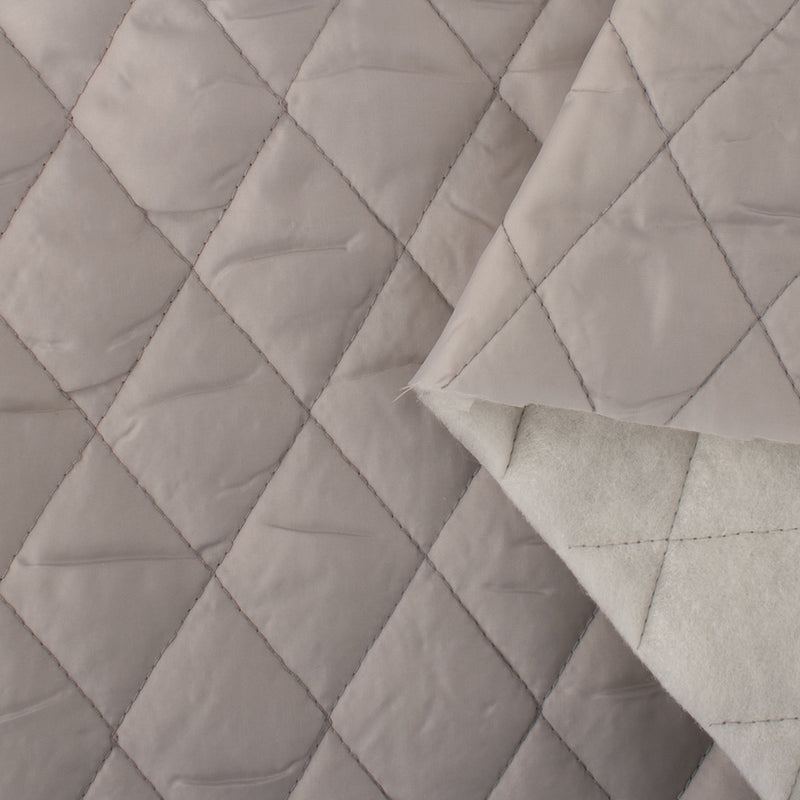 Quilted Polyester Lining - Silver