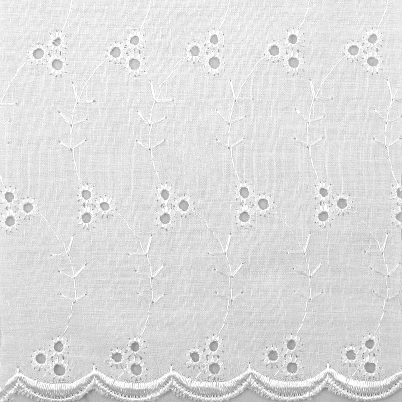 Bordure de broderie anglaise - Blanc