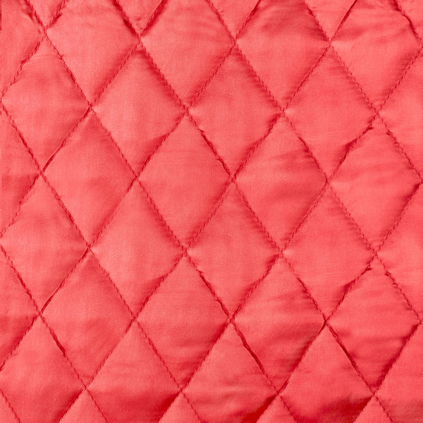 Quilted Satin Lining - Dark red