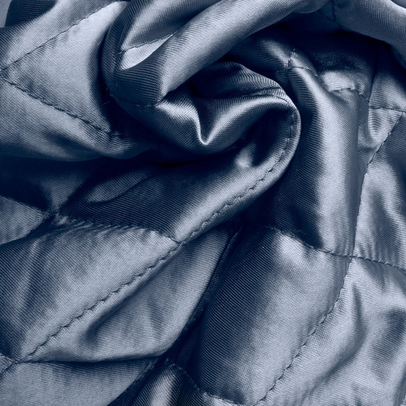 Quilted Satin Lining - Navy – Fabricville