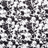 Flanellette Imprimée CHARLIE - Silhouette fleur - Blanc / Noir