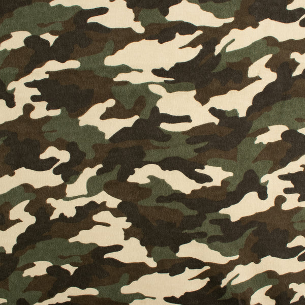 Flanellette Imprimée CHARLIE - Camouflage - Brun