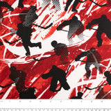 Flanellette Imprimée CHARLIE - Hockey - Rouge