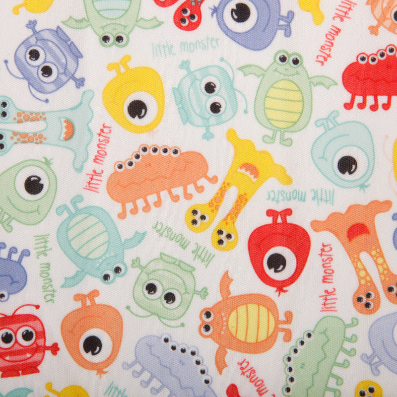 BABYVILLE BOUTIQUE WATERPROOF PUL FABRIC MONSTERS MULTI COL 165CM (64 INCHES)