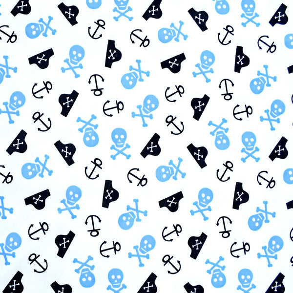 BABYVILLE BOUTIQUE WATERPROOF PUL FABRICLITTLE PIRATES SKULLS