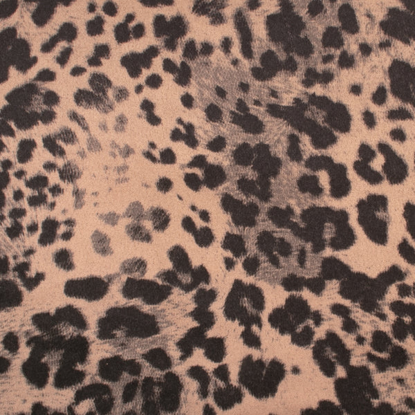 Printed Suede Scuba - Leopard - Brown – Fabricville