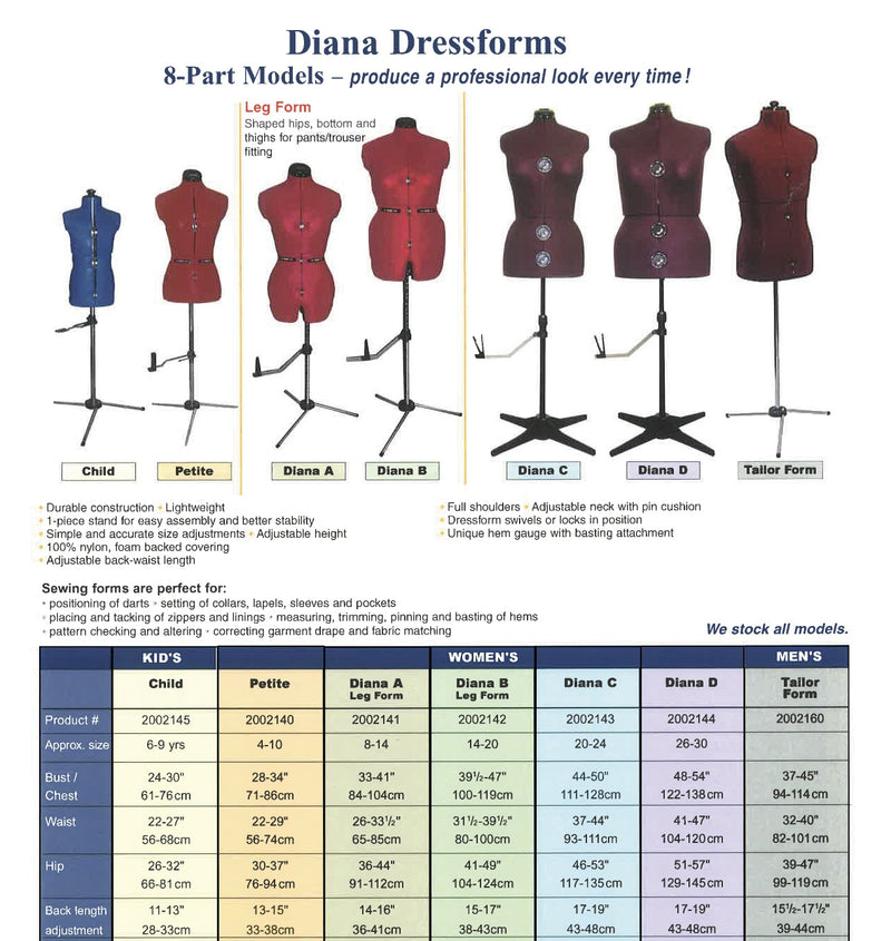 DIANA Dressform - Child - Size 6-9 years