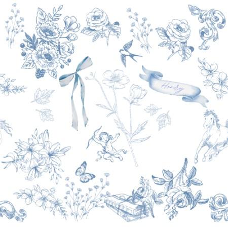 Seamless Attempt - Henry Blue Toile