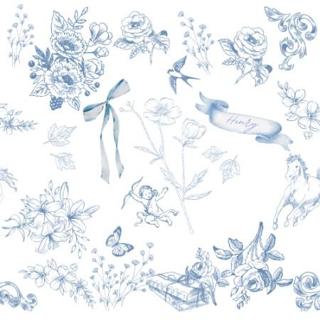 Seamless Attempt - Henry Blue Toile Fabric Studio Uploads 1710903320-6129