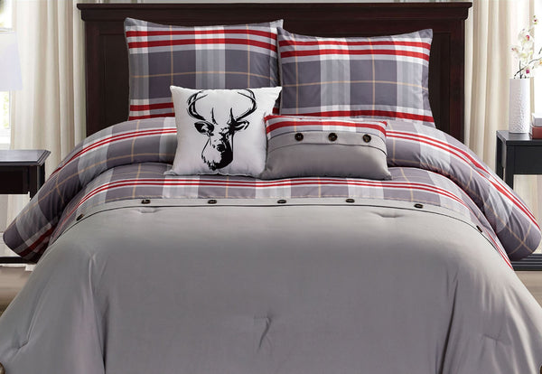 Lodge - 5 pcs Comforter set - Grey