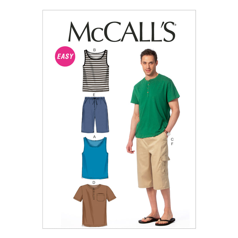 M6973 Men's Tank Tops, T-Shirts and Shorts (size: SML-MED-LRG)