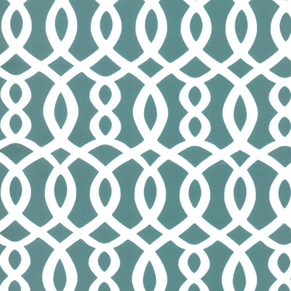 Tissu décor maison - Signature Maddy 1065 - turquoise, blanc