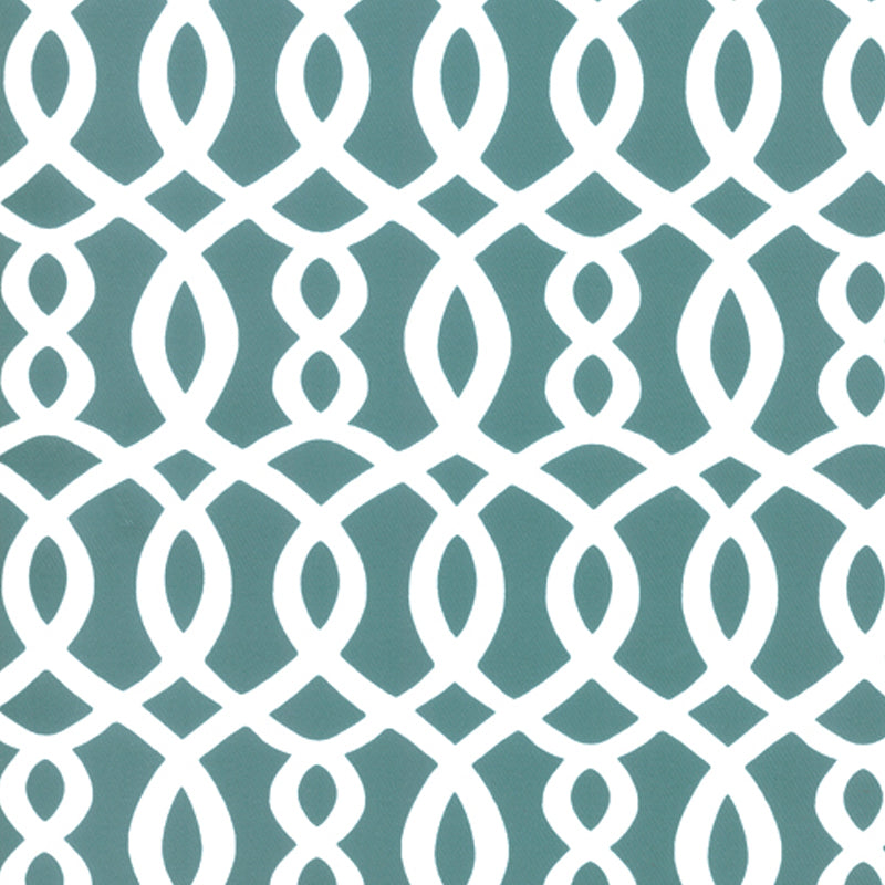 12 x 12 inch Swatch - Home Decor Fabric - Signature Maddy 1065 - turquoise, white