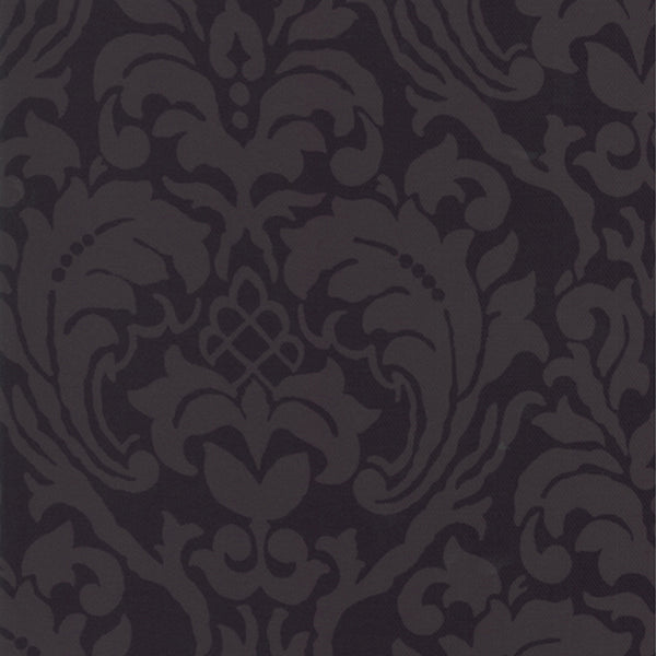12 x 12 po Échantillon - Tissu décor maison - Signature Matheo 1034 - noir