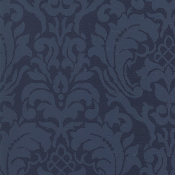 12 x 12 po Échantillon - Tissu décor maison - Signature Matheo 1047 - bleu marine
