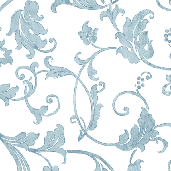 12 x 12 po Échantillon - Tissu décor maison - Signature Miyuki 132 - bleu, turquoise, blanc