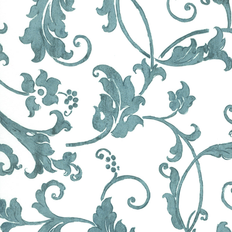 Tissu décor maison - Signature Miyuki 138 - bleu, turquoise, blanc