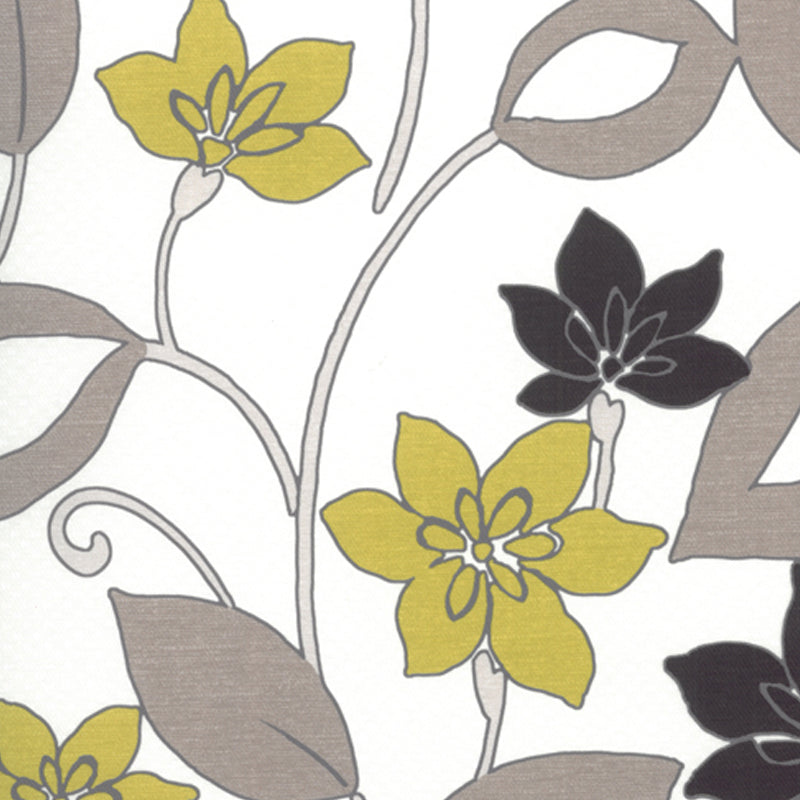 Home Decor Fabric - Signature Murmure 1075 - black, green, beige