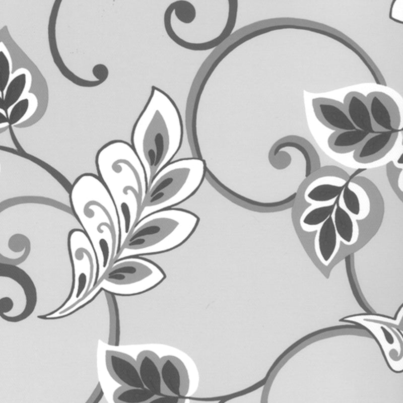 Tissu décor maison - Signature Myoto 6035 - Noir, gris, blanc