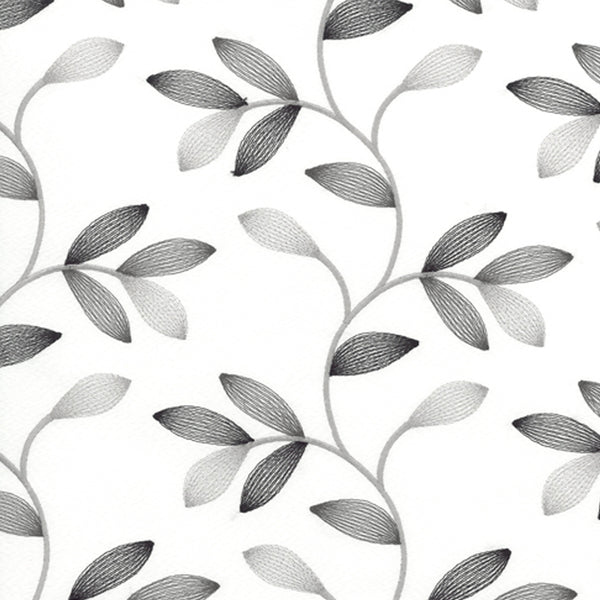 12 x 12 po Échantillon - Tissu décor maison - Signature Seduction B23 - noir, gris, blanc