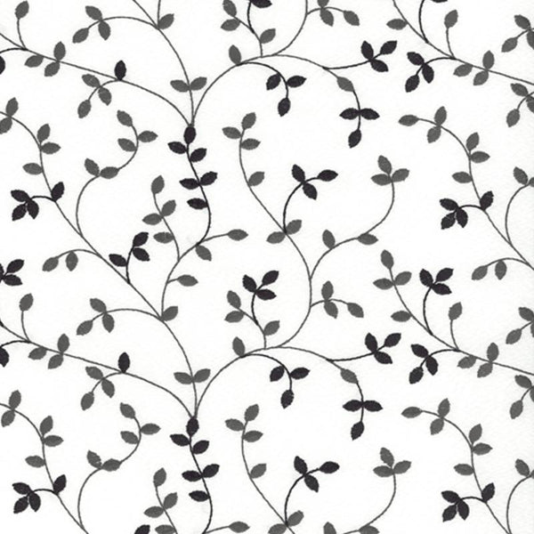 9 x 9 inch Home Decor Fabric Swatch - Seduction B27 - black, grey, white