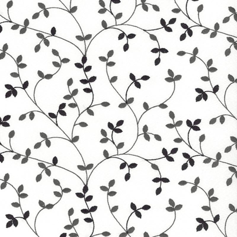 9 x 9 inch Home Decor Fabric Swatch - Seduction B27 - black, grey, white