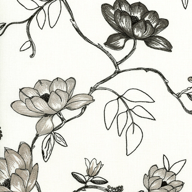 12 x 12 po Échantillon - Tissu décor maison - Signature Seduction C31 - gris, noir