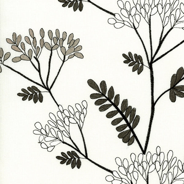 12 x 12 po Échantillon - Tissu décor maison - Signature Seduction C34 - gris, noir