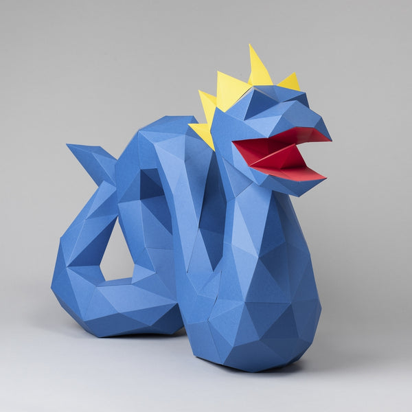 Serpent dragon modèle papier 3d à faire soi-même