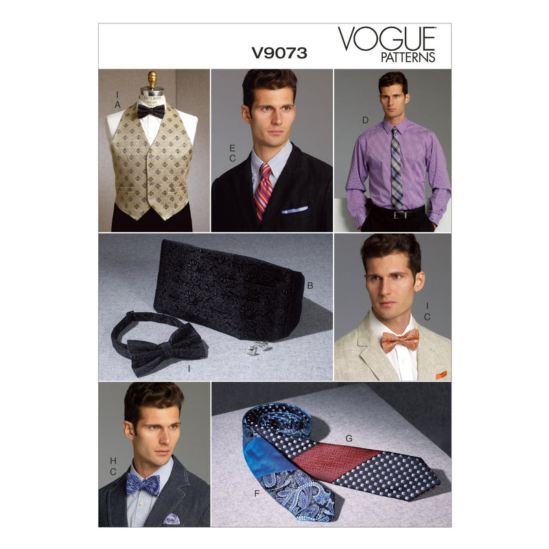 V9073 Veste, foulard de poche, cravate et noeud - Hommes (Grandeur : Une seule grandeur)