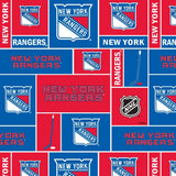 New York Rangers - NHL Fleece Print - Patchwork