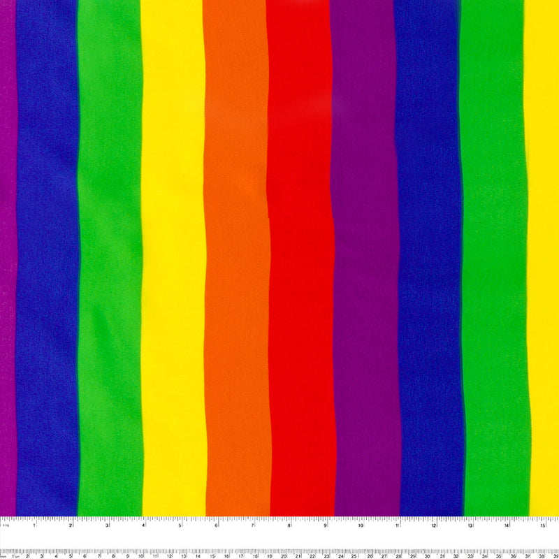 Rainbow Stripe Printed Cotton - Backstreet Bargains