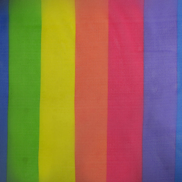 PRIDE Rainbow Stripe - Organza - Multicolor