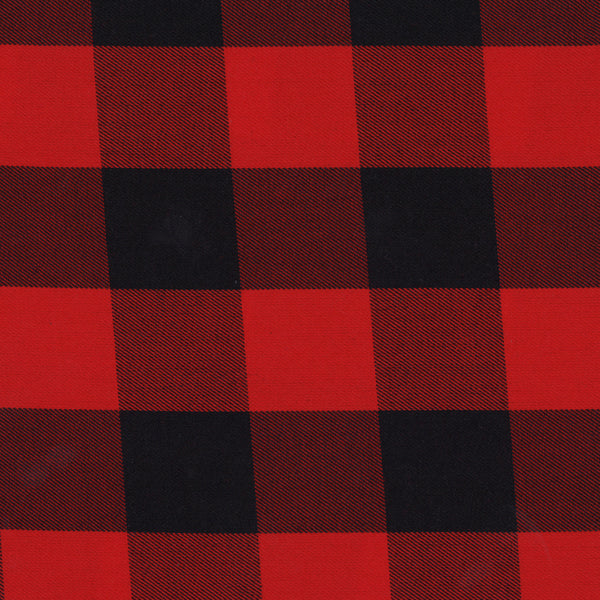 Tartan Suiting - Buffalo Check - Red / Black