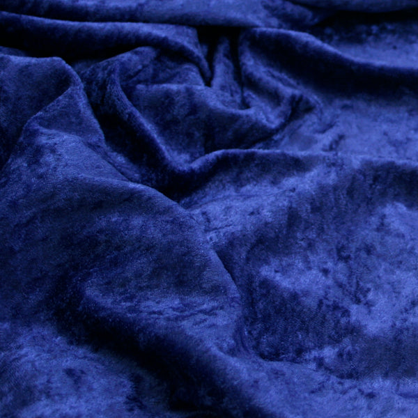 Crushed Panne Velour - Sapphire Blue