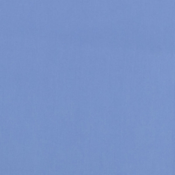 Popeline de polyester et coton - Bleu moyen