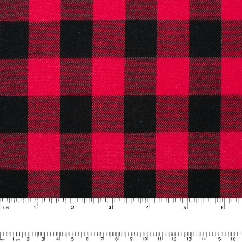 LONDON - Brushed Plaid - Red 1